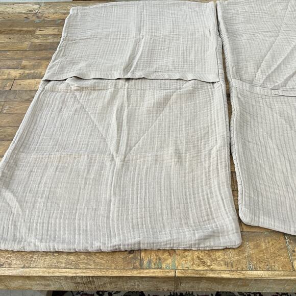 PARACHUTE Pillow Sham Cloud Organic Cotton Set of Two King Tan - Picture 1 of 12